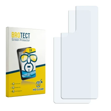 Vorderseite einer Produktverpackung mit dem Markenlogo BROTECT. Daneben ist der zugehörige Displayschutz.
