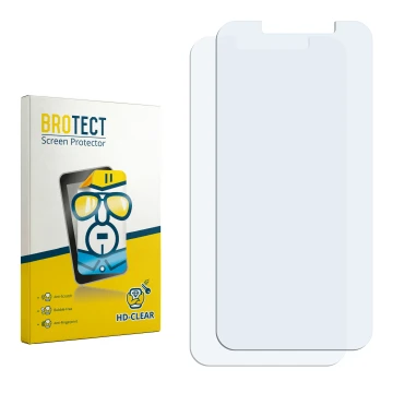 Vorderseite einer Produktverpackung mit dem Markenlogo BROTECT. Daneben ist der zugehörige Displayschutz.