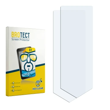 Vorderseite einer Produktverpackung mit dem Markenlogo BROTECT. Daneben ist der zugehörige Displayschutz.