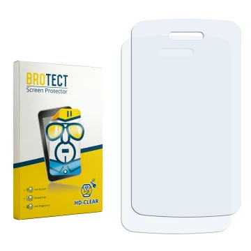 Vorderseite einer Produktverpackung mit dem Markenlogo BROTECT. Daneben ist der zugehörige Displayschutz.