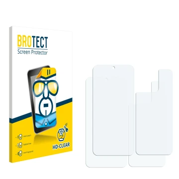 Vorderseite einer Produktverpackung mit dem Markenlogo BROTECT. Daneben ist der zugehörige Displayschutz.