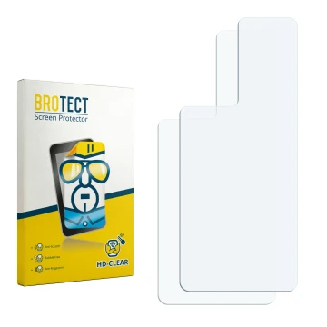 Vorderseite einer Produktverpackung mit dem Markenlogo BROTECT. Daneben ist der zugehörige Displayschutz.