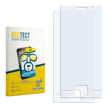Vorderseite einer Produktverpackung mit dem Markenlogo BROTECT. Daneben ist der zugehörige Displayschutz.
