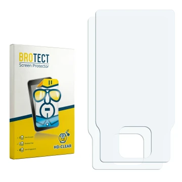 Vorderseite einer Produktverpackung mit dem Markenlogo BROTECT. Daneben ist der zugehörige Displayschutz.