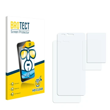 Vorderseite einer Produktverpackung mit dem Markenlogo BROTECT. Daneben ist der zugehörige Displayschutz.