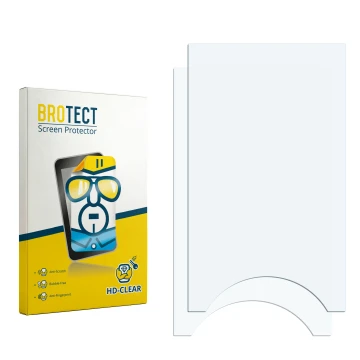 Vorderseite einer Produktverpackung mit dem Markenlogo BROTECT. Daneben ist der zugehörige Displayschutz.