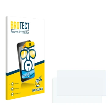 Vorderseite einer Produktverpackung mit dem Markenlogo BROTECT. Daneben ist der zugehörige Displayschutz.
