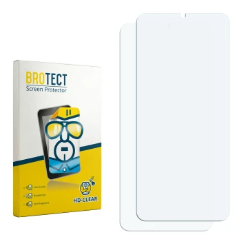 Vorderseite einer Produktverpackung mit dem Markenlogo BROTECT. Daneben ist der zugehörige Displayschutz.