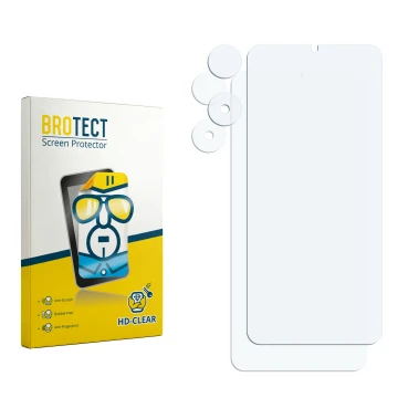 Vorderseite einer Produktverpackung mit dem Markenlogo BROTECT. Daneben ist der zugehörige Displayschutz.