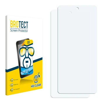 Vorderseite einer Produktverpackung mit dem Markenlogo BROTECT. Daneben ist der zugehörige Displayschutz.