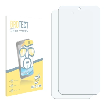 Vorderseite einer Produktverpackung mit dem Markenlogo BROTECT. Daneben ist der zugehörige Displayschutz.