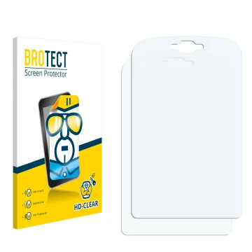 Vorderseite einer Produktverpackung mit dem Markenlogo BROTECT. Daneben ist der zugehörige Displayschutz.
