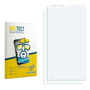 Vorderseite einer Produktverpackung mit dem Markenlogo BROTECT. Daneben ist der zugehörige Displayschutz.