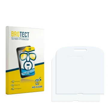 Vorderseite einer Produktverpackung mit dem Markenlogo BROTECT. Daneben ist der zugehörige Displayschutz.