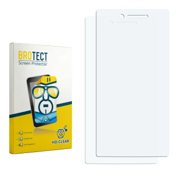 Vorderseite einer Produktverpackung mit dem Markenlogo BROTECT. Daneben ist der zugehörige Displayschutz.