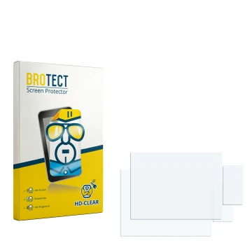 Vorderseite einer Produktverpackung mit dem Markenlogo BROTECT. Daneben ist der zugehörige Displayschutz.