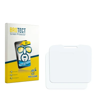 Vorderseite einer Produktverpackung mit dem Markenlogo BROTECT. Daneben ist der zugehörige Displayschutz.