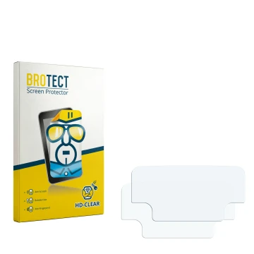 Vorderseite einer Produktverpackung mit dem Markenlogo BROTECT. Daneben ist der zugehörige Displayschutz.