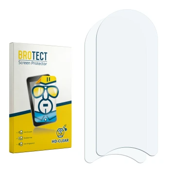Vorderseite einer Produktverpackung mit dem Markenlogo BROTECT. Daneben ist der zugehörige Displayschutz.