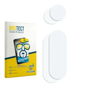 Vorderseite einer Produktverpackung mit dem Markenlogo BROTECT. Daneben ist der zugehörige Displayschutz.