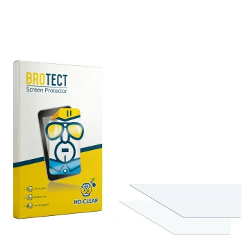 Vorderseite einer Produktverpackung mit dem Markenlogo BROTECT. Daneben ist der zugehörige Displayschutz.