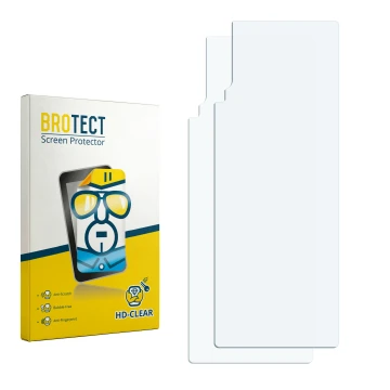 Vorderseite einer Produktverpackung mit dem Markenlogo BROTECT. Daneben ist der zugehörige Displayschutz.