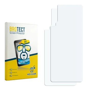Vorderseite einer Produktverpackung mit dem Markenlogo BROTECT. Daneben ist der zugehörige Displayschutz.