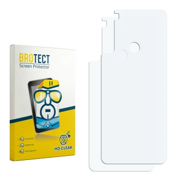Vorderseite einer Produktverpackung mit dem Markenlogo BROTECT. Daneben ist der zugehörige Displayschutz.