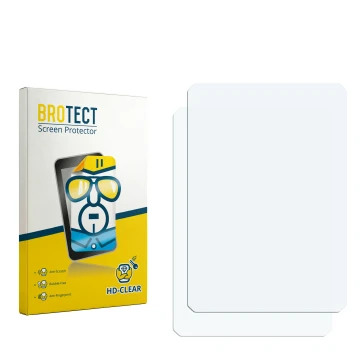 Vorderseite einer Produktverpackung mit dem Markenlogo BROTECT. Daneben ist der zugehörige Displayschutz.