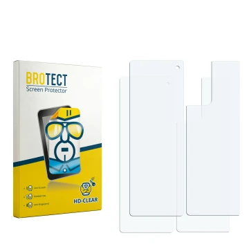 Vorderseite einer Produktverpackung mit dem Markenlogo BROTECT. Daneben ist der zugehörige Displayschutz.