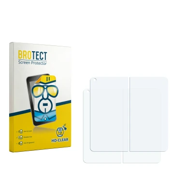 Vorderseite einer Produktverpackung mit dem Markenlogo BROTECT. Daneben ist der zugehörige Displayschutz.