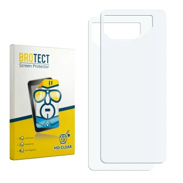 Vorderseite einer Produktverpackung mit dem Markenlogo BROTECT. Daneben ist der zugehörige Displayschutz.