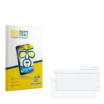Vorderseite einer Produktverpackung mit dem Markenlogo BROTECT. Daneben ist der zugehörige Displayschutz.