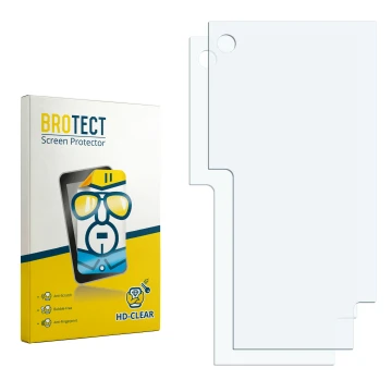 Vorderseite einer Produktverpackung mit dem Markenlogo BROTECT. Daneben ist der zugehörige Displayschutz.