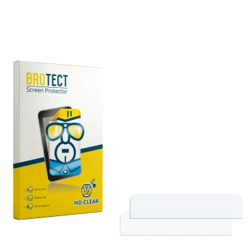 Vorderseite einer Produktverpackung mit dem Markenlogo BROTECT. Daneben ist der zugehörige Displayschutz.