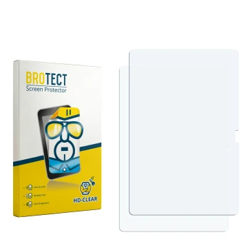 Vorderseite einer Produktverpackung mit dem Markenlogo BROTECT. Daneben ist der zugehörige Displayschutz.