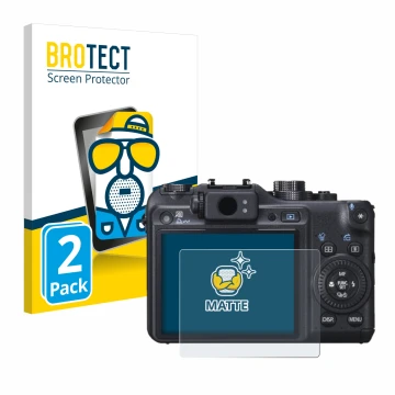 Vorderseite einer Produktverpackung mit dem Markenlogo BROTECT. Daneben ist das Gerät Canon PowerShot G10 mit dem zugehörigen 