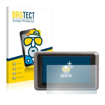 Vorderseite einer Produktverpackung mit dem Markenlogo BROTECT. Daneben ist das Gerät Garmin zumo 660 Europa mit dem zugehörig