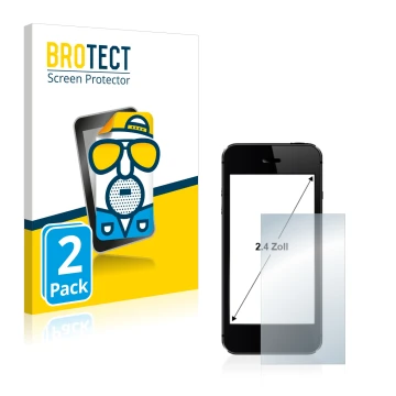 Vorderseite einer Produktverpackung mit dem Markenlogo BROTECT. Daneben ist das Gerät mit dem zugehörigen Displayschutz abgebi