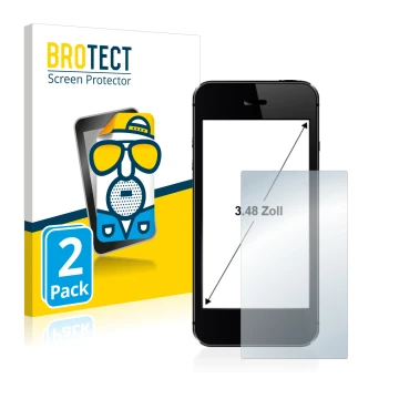 Vorderseite einer Produktverpackung mit dem Markenlogo BROTECT. Daneben ist das Gerät mit dem zugehörigen Displayschutz abgebi