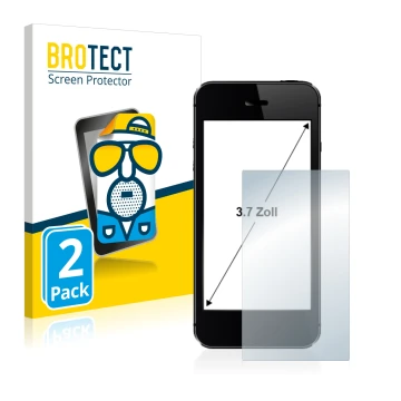 Vorderseite einer Produktverpackung mit dem Markenlogo BROTECT. Daneben ist das Gerät mit dem zugehörigen Displayschutz abgebi