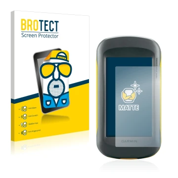 Vorderseite einer Produktverpackung mit dem Markenlogo BROTECT. Daneben ist das Gerät Garmin Montana 600 mit dem zugehörigen D