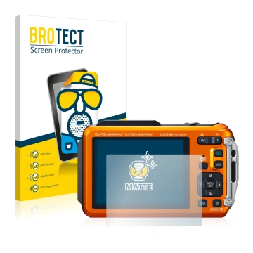 Vorderseite einer Produktverpackung mit dem Markenlogo BROTECT. Daneben ist das Gerät Panasonic Lumix DMC-FT5 mit dem zugehöri