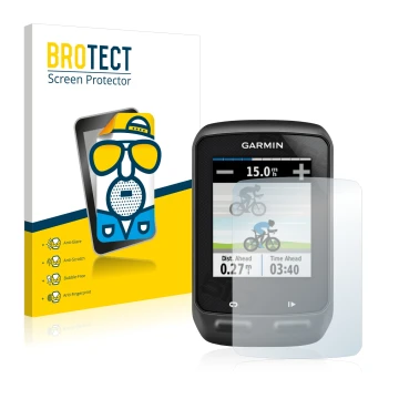 Vorderseite einer Produktverpackung mit dem Markenlogo BROTECT. Daneben ist das Gerät Garmin Edge 510 mit dem zugehörigen Disp