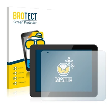 Vorderseite einer Produktverpackung mit dem Markenlogo BROTECT. Daneben ist das Gerät BQ Curie 2 mit dem zugehörigen Displaysc