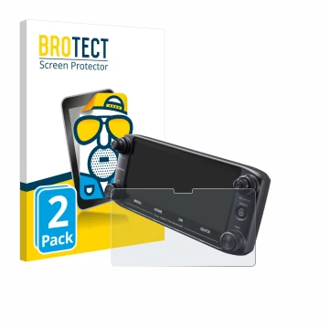 Vorderseite einer Produktverpackung mit dem Markenlogo BROTECT. Daneben ist das Gerät Icom ID-5100 mit dem zugehörigen Display