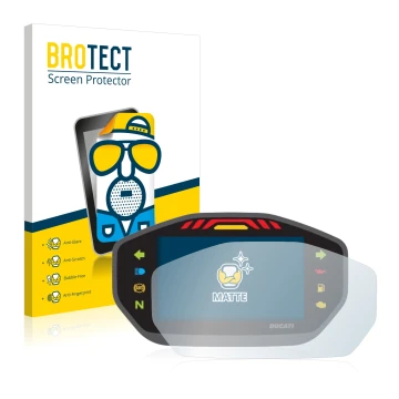 Vorderseite einer Produktverpackung mit dem Markenlogo BROTECT. Daneben ist das Gerät Ducati Monster 1200S Colour-TFT-Display 