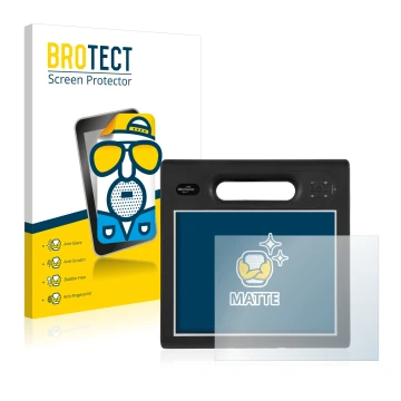 Vorderseite einer Produktverpackung mit dem Markenlogo BROTECT. Daneben ist das Gerät Motion Computing F5t mit dem zugehörigen