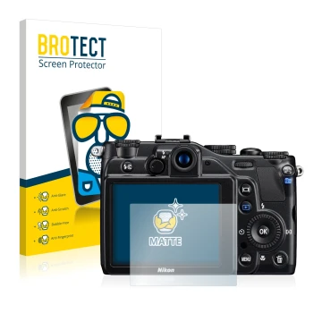 Vorderseite einer Produktverpackung mit dem Markenlogo BROTECT. Daneben ist das Gerät Nikon Coolpix S7000 mit dem zugehörigen 