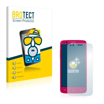 Vorderseite einer Produktverpackung mit dem Markenlogo BROTECT. Daneben ist das Gerät BLU Star 4.5 Design Edition mit dem zuge